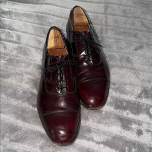 Johnston & Murphys Men's Oxblood, Aristocraft size 9.5 Mens Leather Dress Shoes